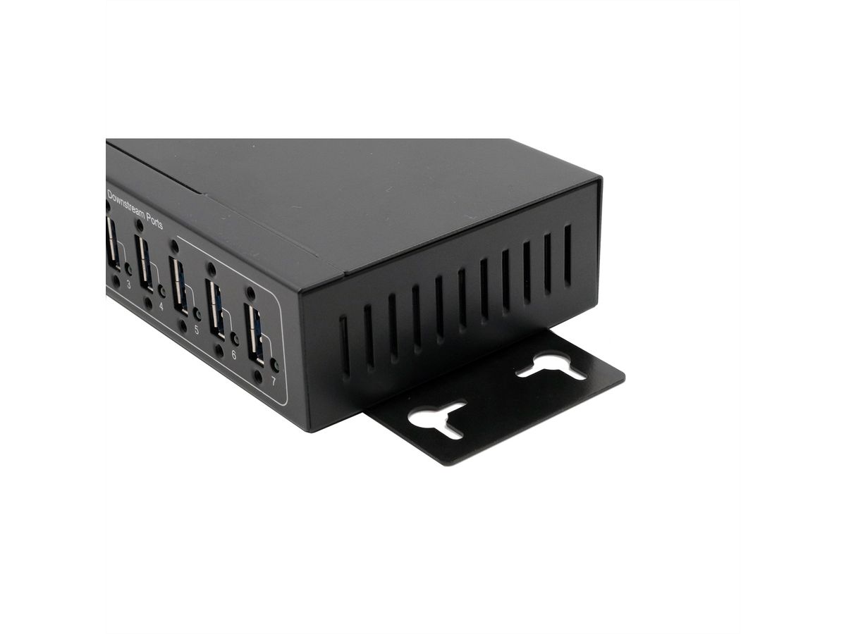 EXSYS EX-11214HMVS 4 Port USB 2.0 Metall HUB mit Netzteil 5V/2A Genesys Chipset