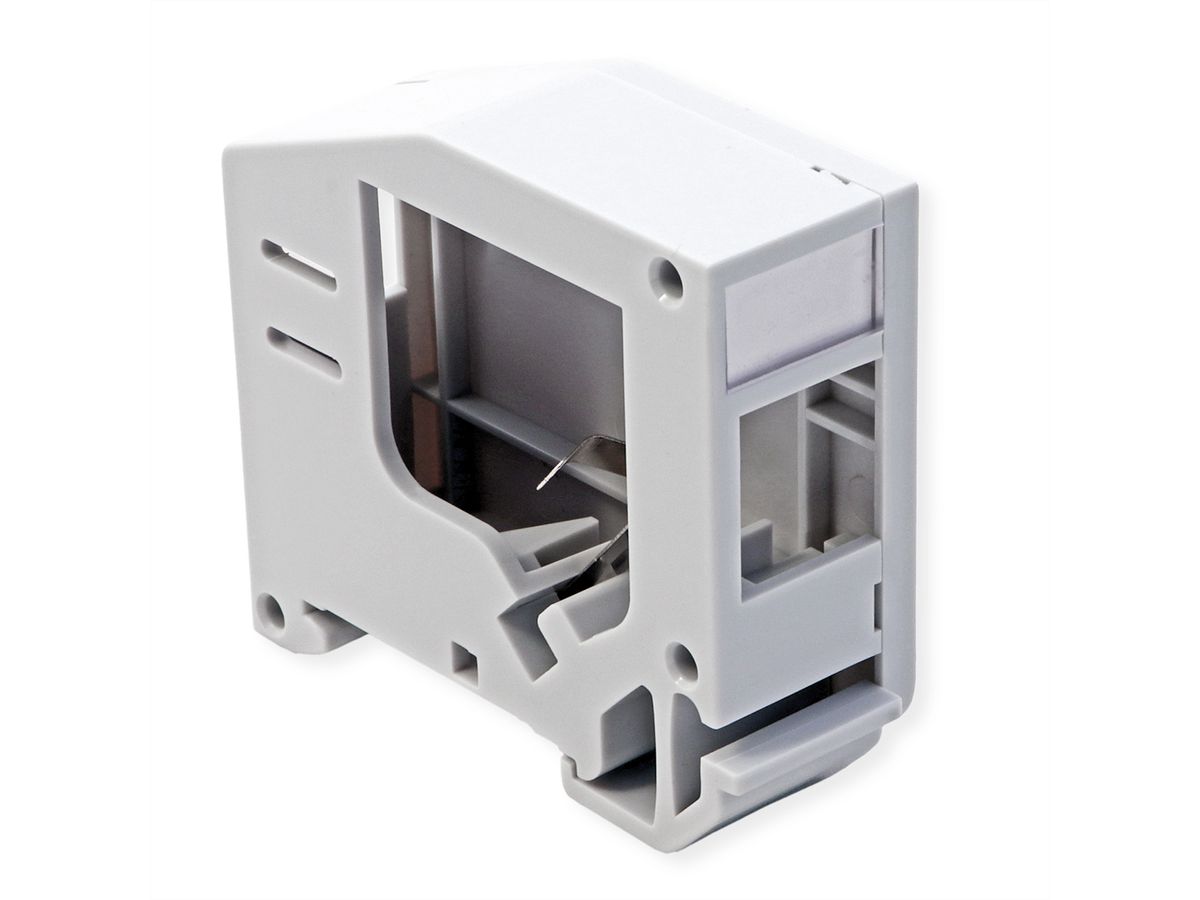 ROLINE Keystone Holder, empty, DIN-Rail, 180°