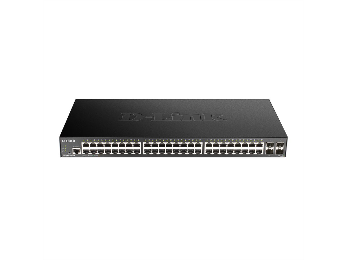 D-Link DGS-1250-52X Gigabit Switch 52-Poorts Smart Beheerd 4x 10G