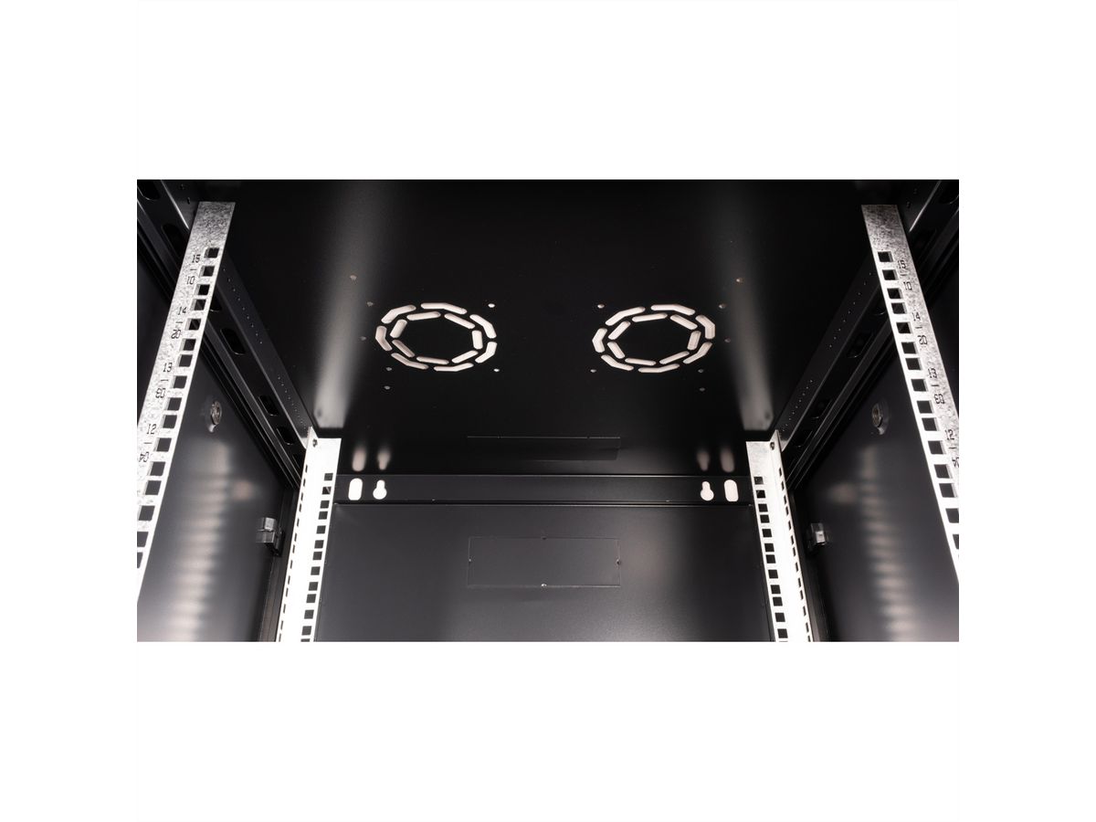 VALUE 19-Zoll Wandgehäuse 15HE, 600x600mm schwarz, Bausatz
