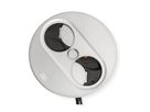 BACHMANN TWIST 2 1xUTE 1xUSB A/C 22W 2.0m AEH stainless steel look round