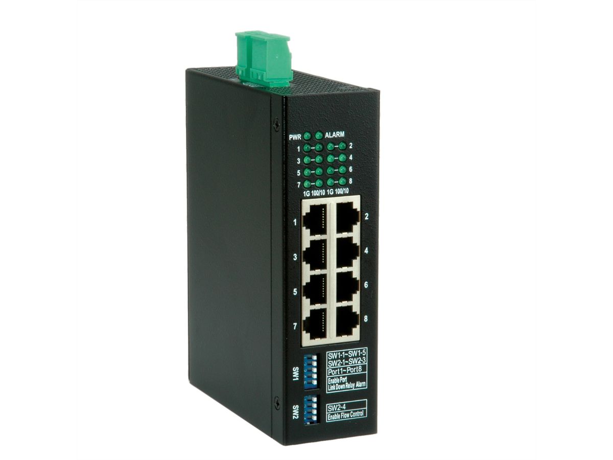 ROLINE Gigabit Ethernet Industrial Switch, 8x RJ45