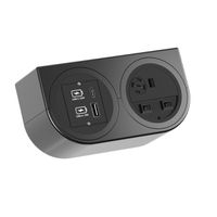 BACHMANN PIX HOLDER DOUBLE, 1x UK, 1x USB A/C, BS1363, schwarz, 2 m
