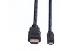 VALUE HDMI High Speed Kabel met Ethernet, HDMI M - MICRO HDMI M, 2 m