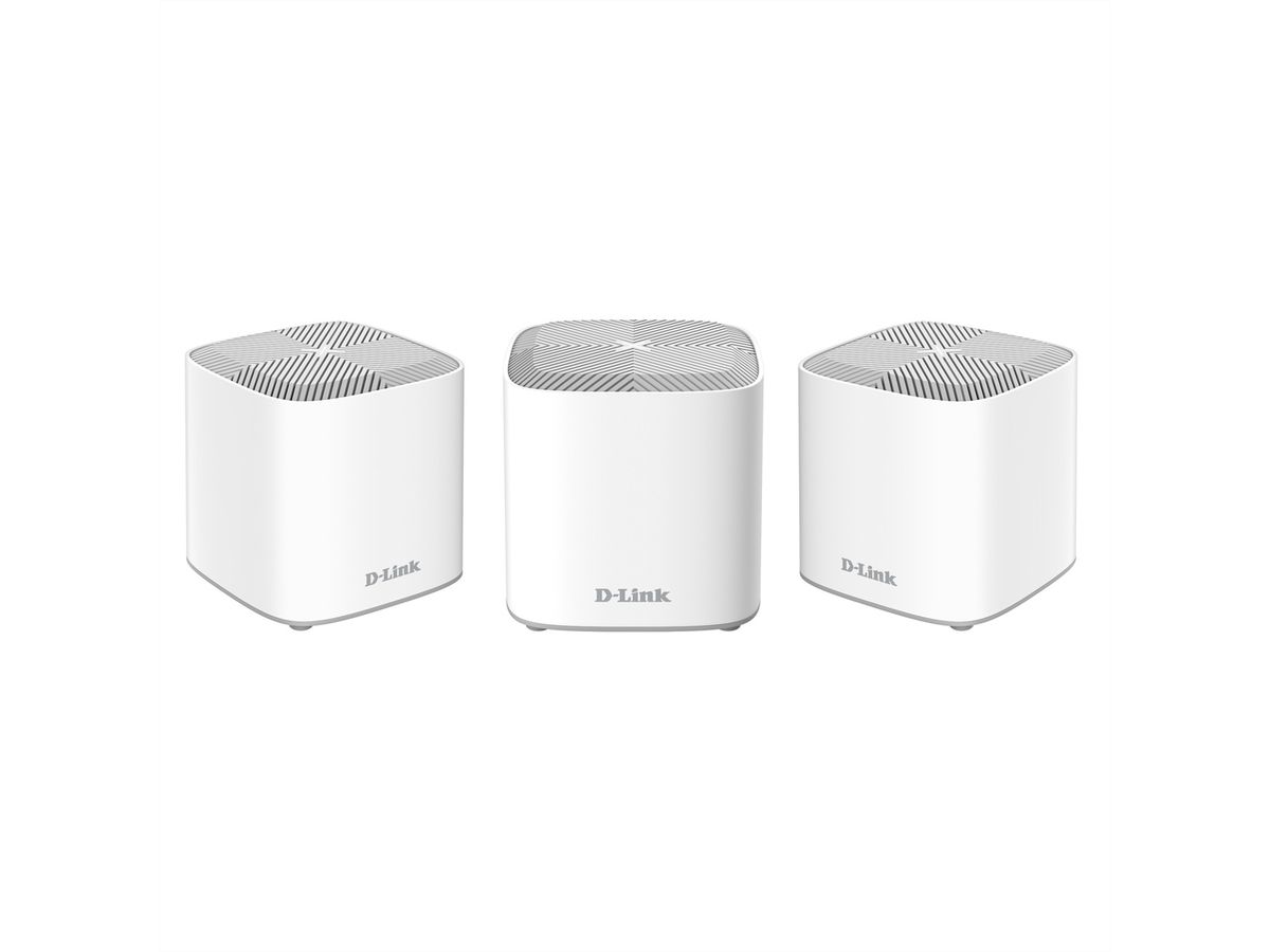 D-Link COVR‑X1863 AX1800 Dual Band Whole Home Mesh Wi‑Fi 6-systeem, set van 3