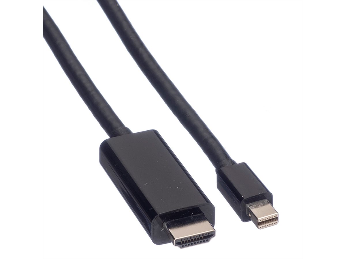 VALUE Mini DisplayPort Cable, Mini DP-UHDTV, M/M, black, 3 m