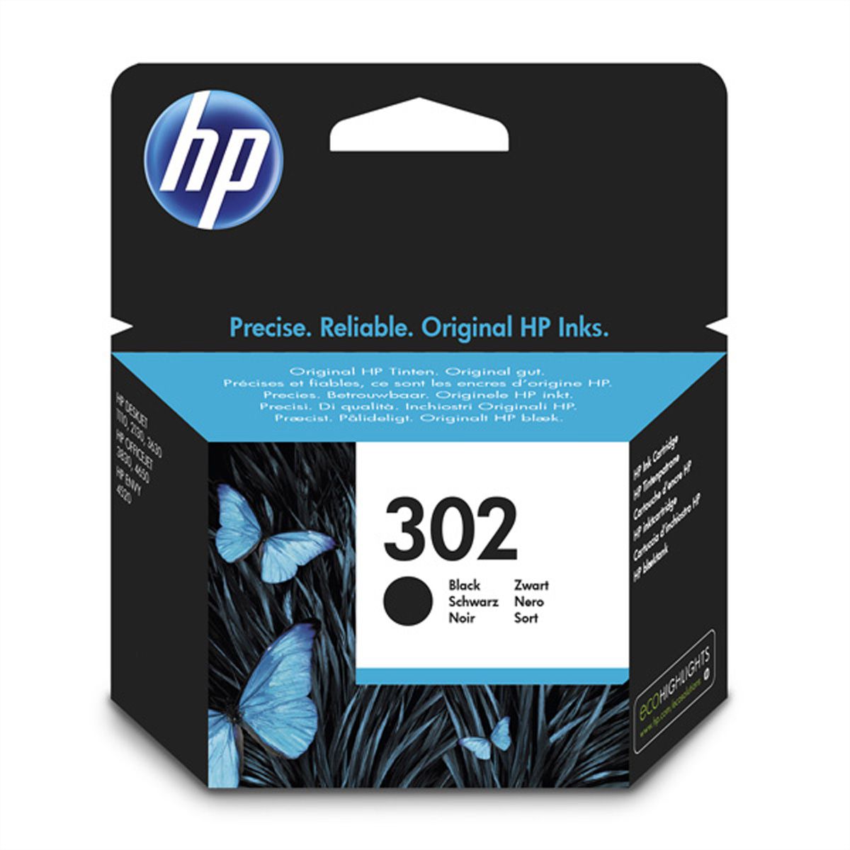 F6U66AE, #302, printcartridge, zwart, 190 pagina's voor HP OfficeJet 3830