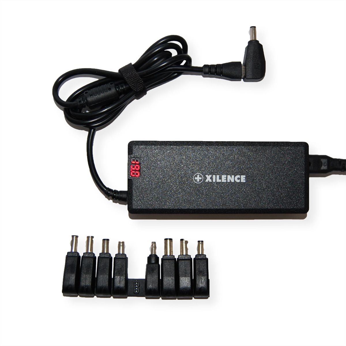 Xilence Universal Notebook Charger, XM008, 9 Adapters, LED Display, 75W
