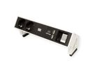 BACHMANN DESK2 2x earthing contact 1x USB charger 1x ABD GST18, white