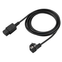 BACHMANN mains cable earthing contact - IEC320-C19 16A/250V, black, 3 m