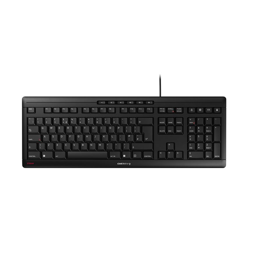 CHERRY STREAM toetsenbord Kantoor USB QWERTY Brits Engels Zwart