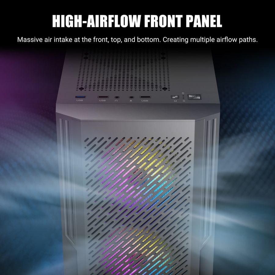 ANTEC AX20 PC case Midi Tower Gaming ATX, black