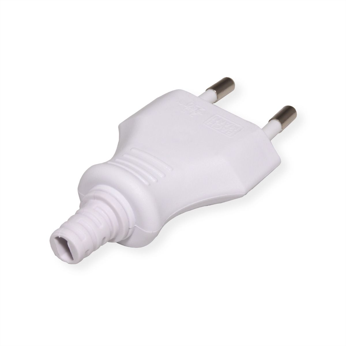 BACHMANN Euro flat plug 2.5A/250VAC, mounting, white