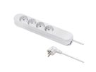 BACHMANN SMART stekkerdoos 4x geaard contact, wit, 1,5 m