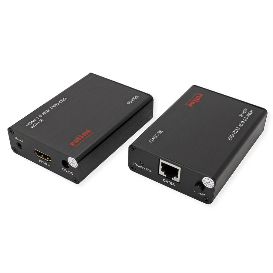ROLINE Audio/Video System, HDMI, via Cat.6A, 4K@60Hz, 30m/45m