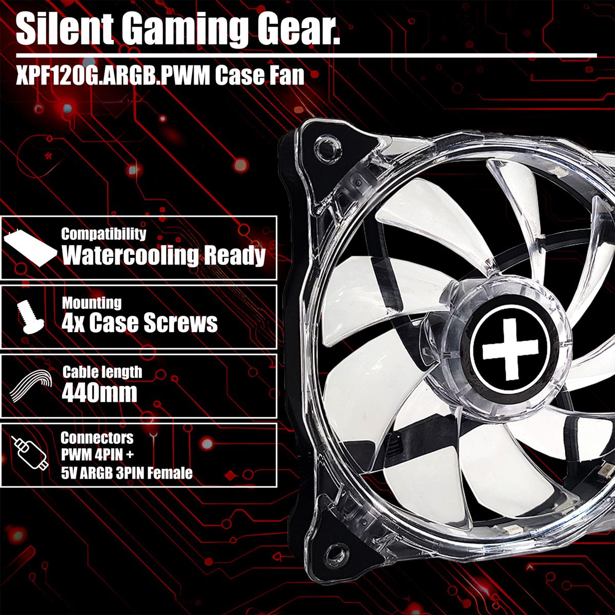 XILENCE XPF120G.ARGB.PWM Lüfter Hydro Bearing