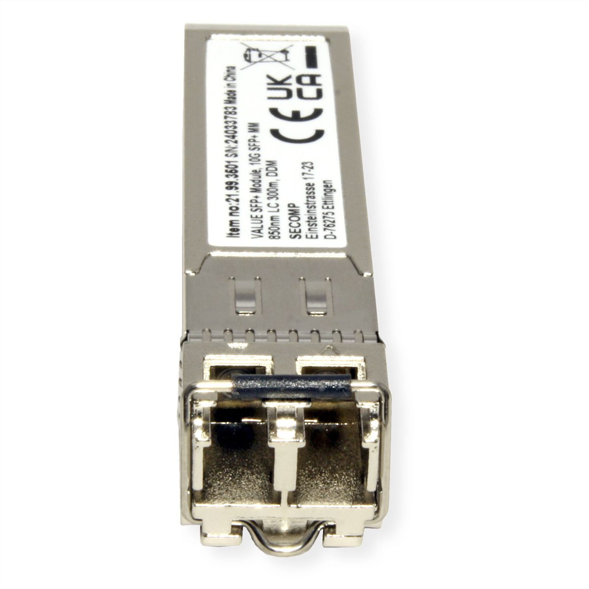 VALUE SFP+ module (MiniGBIC) SR/LC, 10GbE, Multimode, 850nm, max. 300m