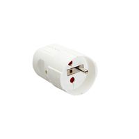 BACHMANN coupling with earthing pin, for France, bend protection sleeve, white