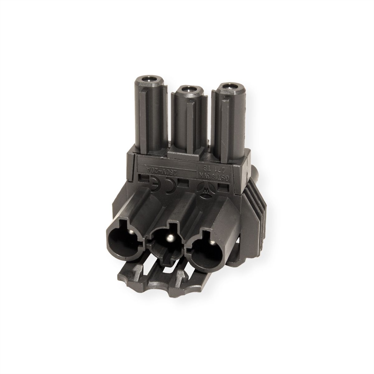 BACHMANN distribution block WIELAND GST18 1xIn/2xOut, with mounting option, 5 m, black