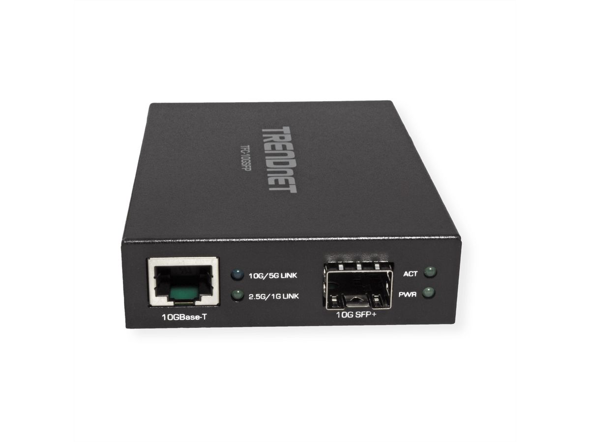 TRENDnet TFC-10GSFP mediaconverter, 10GBASE-T naar SFP+ glasvezel