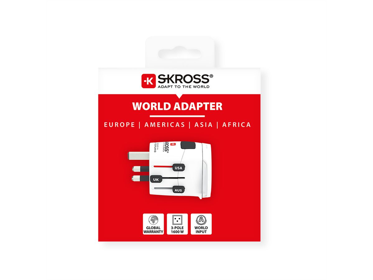 Skross PRO Light World Universele Adapter, Wereldwijd