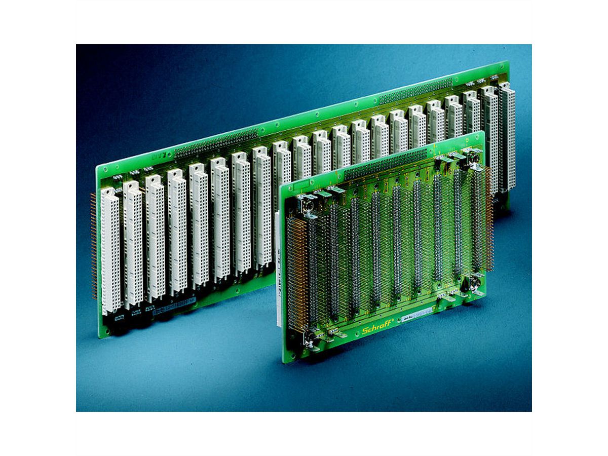 SCHROFF Backplane With 60 Through-Connected Signal Lines, 21 Slots, 4 HP Pitch, no Connectors