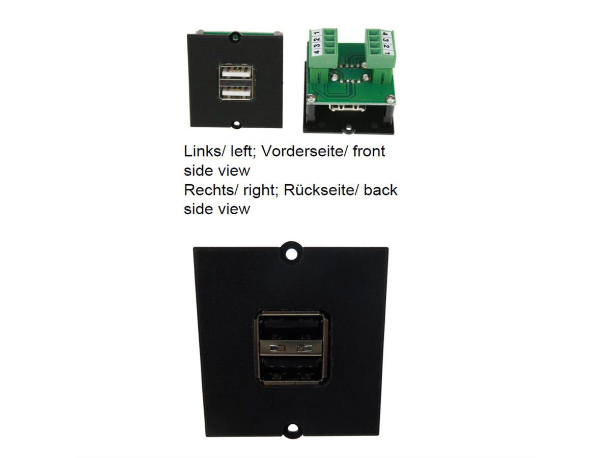 BACHMANN frame 2xUSB A screw terminal
