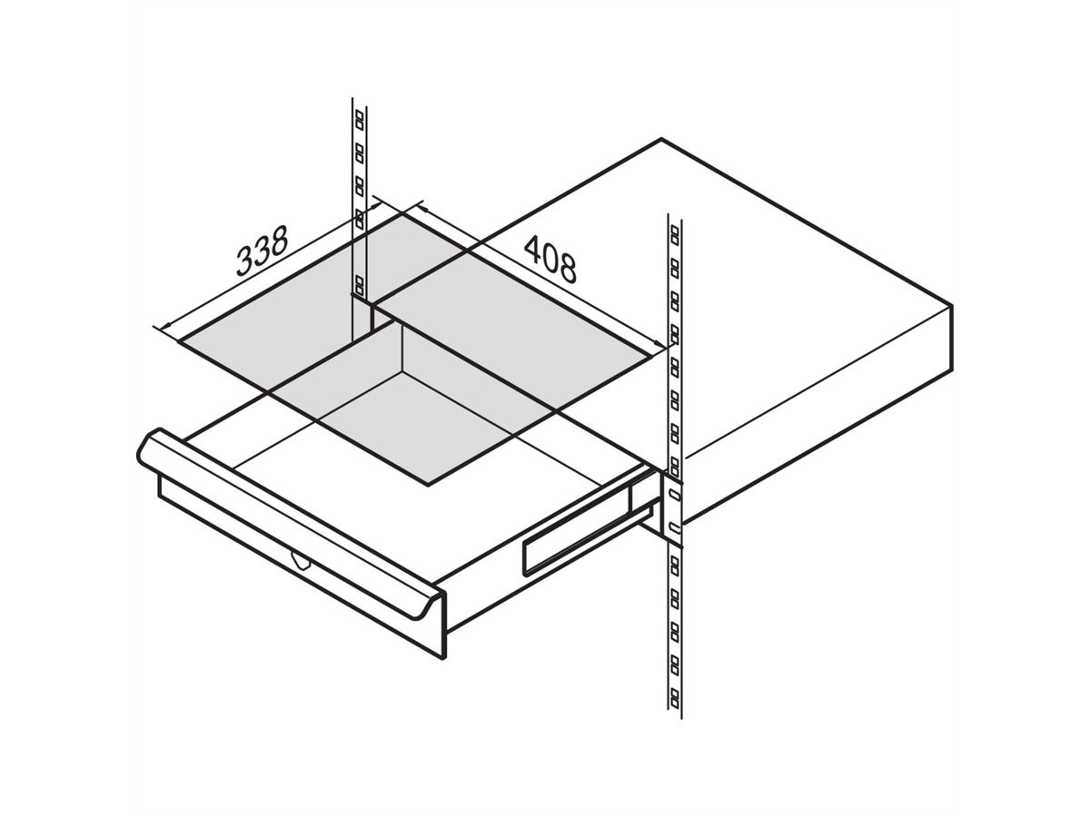 SCHROFF Writing Surface for 19" Cabinet Drawers