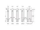 SCHROFF Insteekmodule U-profiel voor statische trapeziumvormige handgreep, 6 HE, 4 HE, 2,5 mm, Al, geanodiseerd vooraan, geleidend achteraan