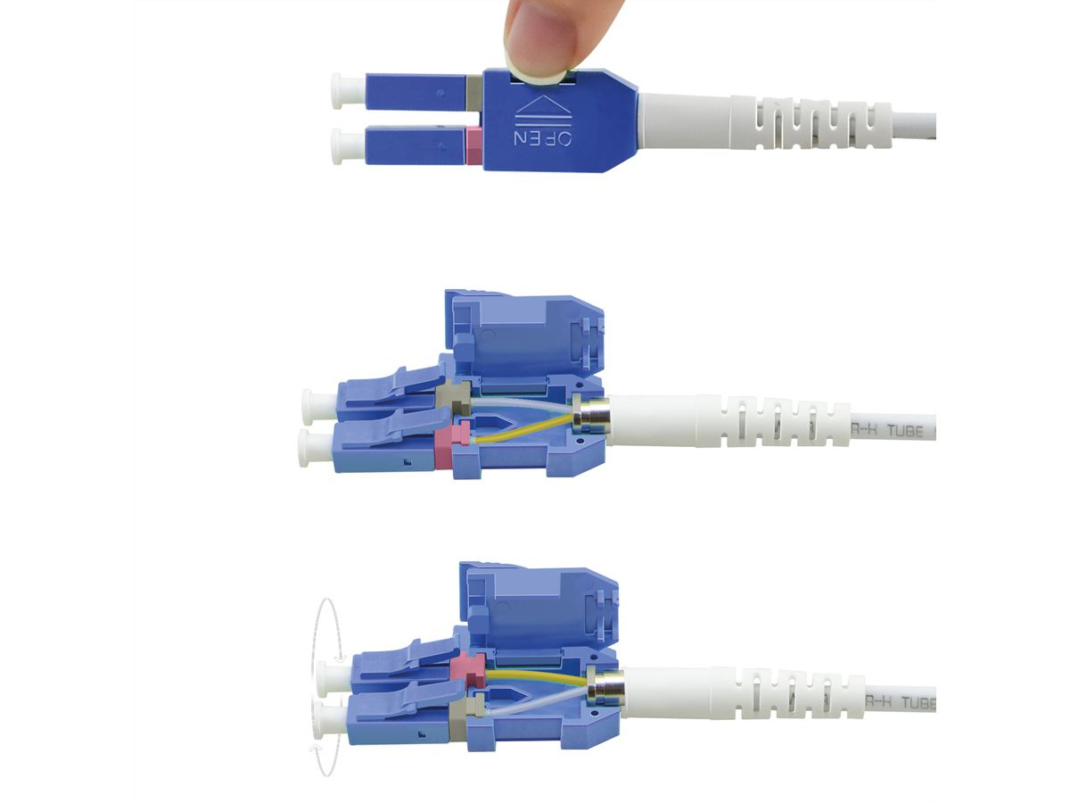 ROLINE Fibre Optic Jumper Cable, Duplex, 9/125µm, OS2, LC/LC, UNIBOOT, yellow, 2 m
