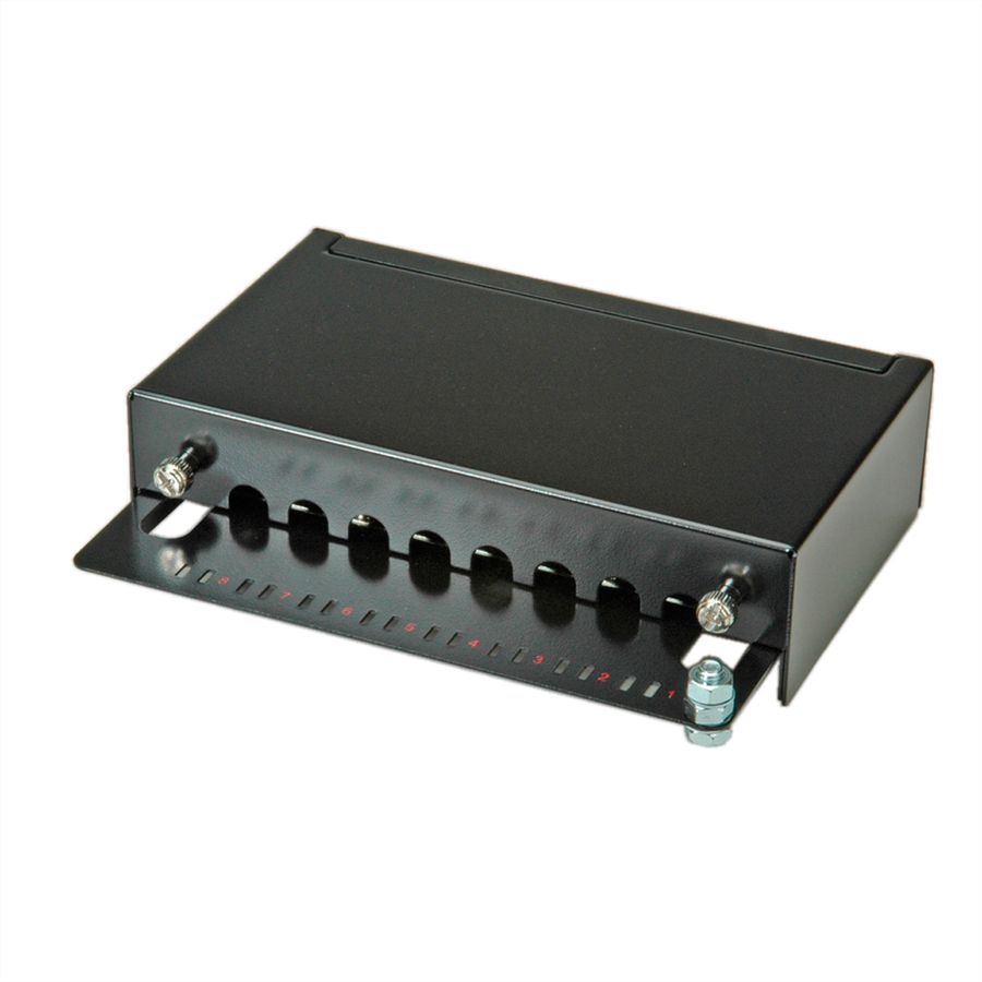 ROLINE Cat.5e (Class D) Wall Mount Patch Panel, 8 Ports, STP, black