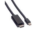 VALUE Mini DisplayPort Cable, Mini DP-UHDTV, M/M, zwart, 1 m