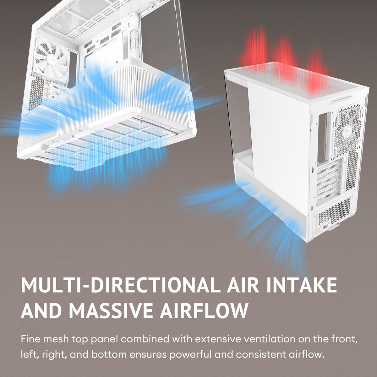 ANTEC Constellation C6 Curve Air White PC Case ATX Midi Tower, white