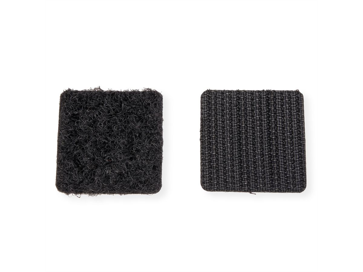 VELCRO® klittenband vierkanten zelfklevende klittenband 25 mm x 25 mm x 24 sets zwart