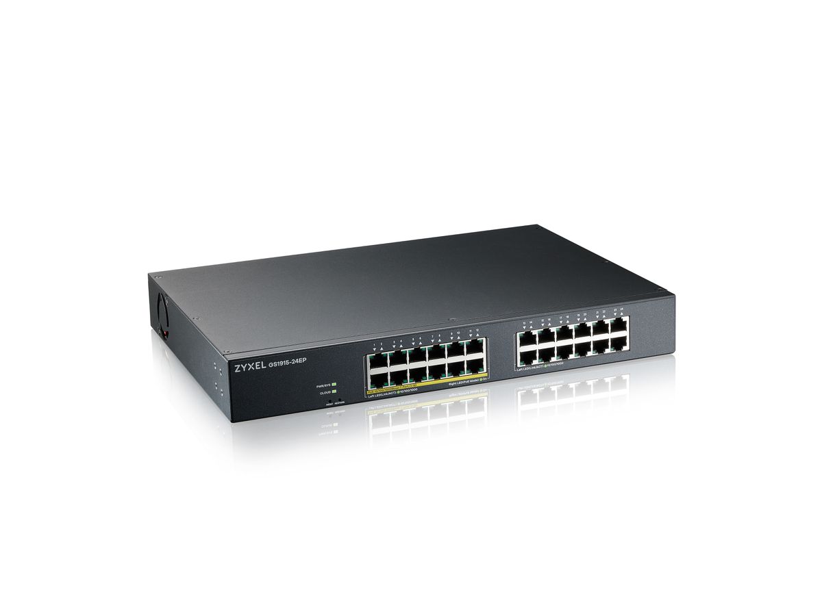 Zyxel GS1915-24EP Managed L2 Gigabit Ethernet (10/100/1000) Power over Ethernet (PoE) 1U Black