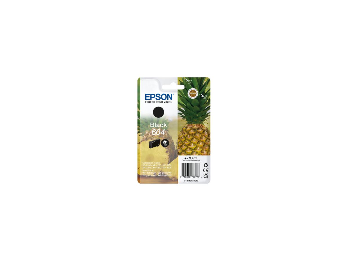 Epson 604 inktcartridge 1 stuk(s) Origineel Normaal rendement Zwart