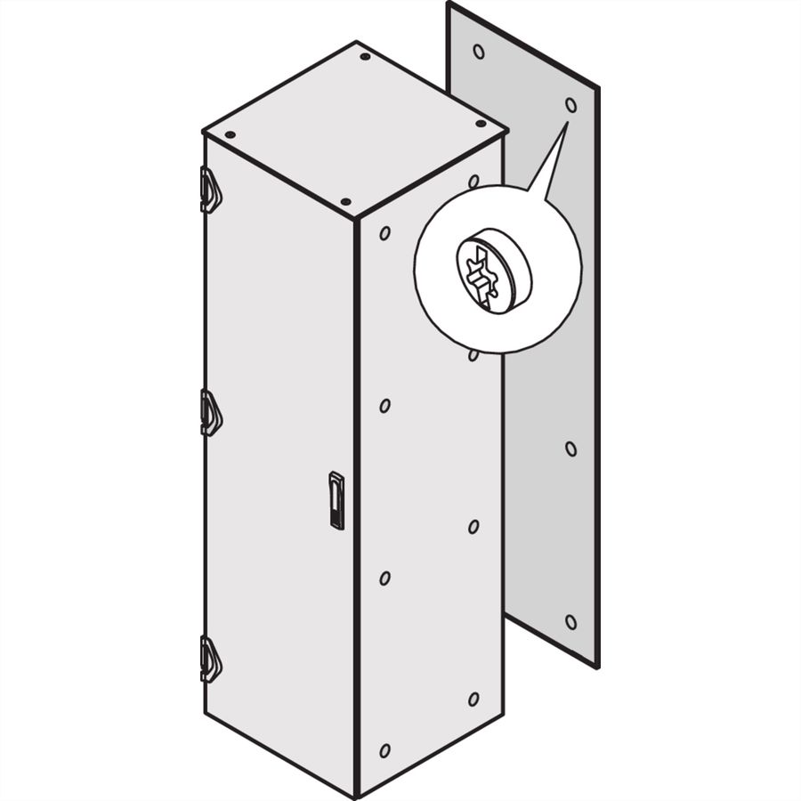 SCHROFF Varistar IP 55 achterwand, schroefbevestiging, RAL 7021, 1200H 800W