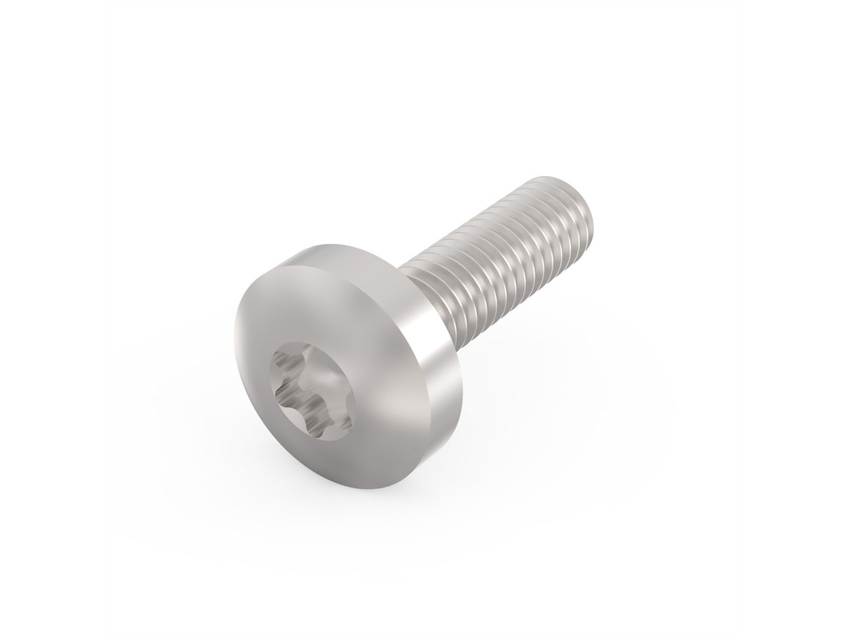 SCHROFF Kruiskopschroef, Torx, GND-functie, staal verzinkt, M4 × 14 mm, 10 stuks