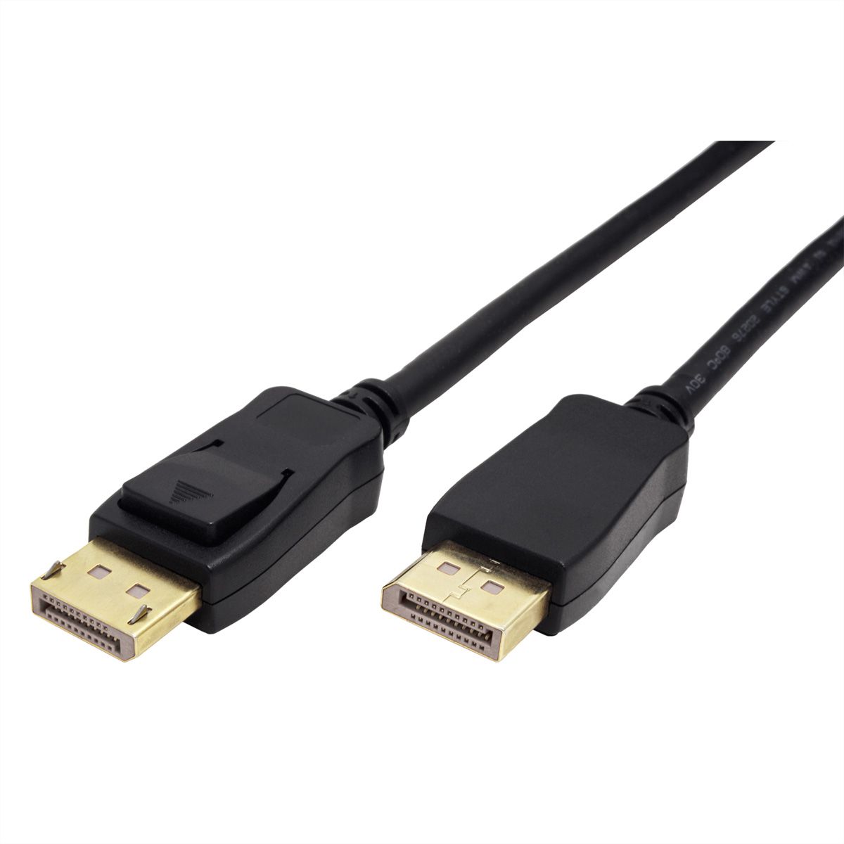 ROLINE GREEN DisplayPort-kabel v2.0, 10K@60Hz, 54Gbit/s, UHBR13.5, DP Male - Male, zwart, 1 m