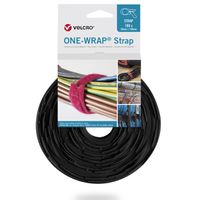 VELCRO® One Wrap® Bindband 20 mm x 200 mm, 100 stuks, vlamvertragend, zwart