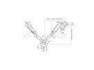 VALUE Dual LCD Monitor Stand Pneumatic, Desk Clamp, Pivot, 5 Joints, black