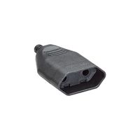 BACHMANN Euro flat plug black, Screw connection PU 3 pcs. in polybag