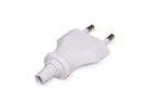 BACHMANN Euro flat plug 2.5A/250VAC, mounting, white