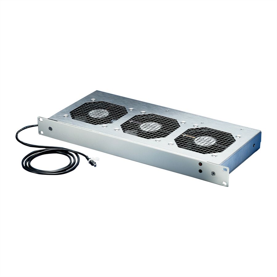 SCHROFF 19" ventilatoreenheid, 1 HE, toerentalregeling en bewaking, 3 ventilatoren, 230 VAC