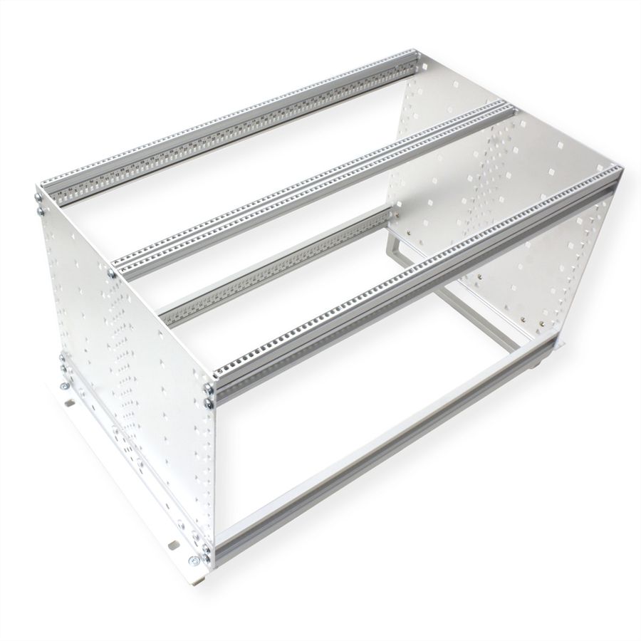 SCHROFF EuropacPRO 19" moduledrager voor moduledrager, zwaar, achteraf af te schermen, met handgreep vooraan, 6 HE, 235 mm