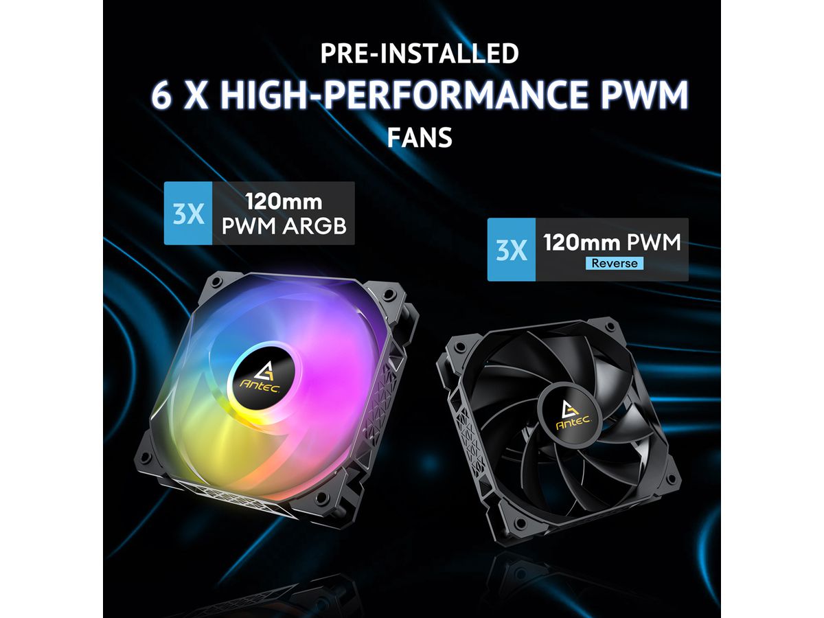 ANTEC FLUX M ATX/Micro-ATX/ITX Midi Tower PC case, black