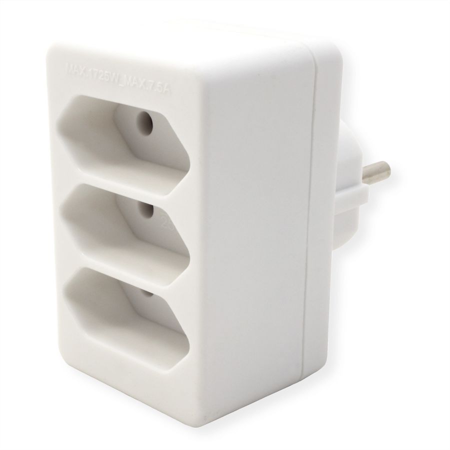 BACHMANN multi-plug 3xEuro, white 3x2.5A/230V