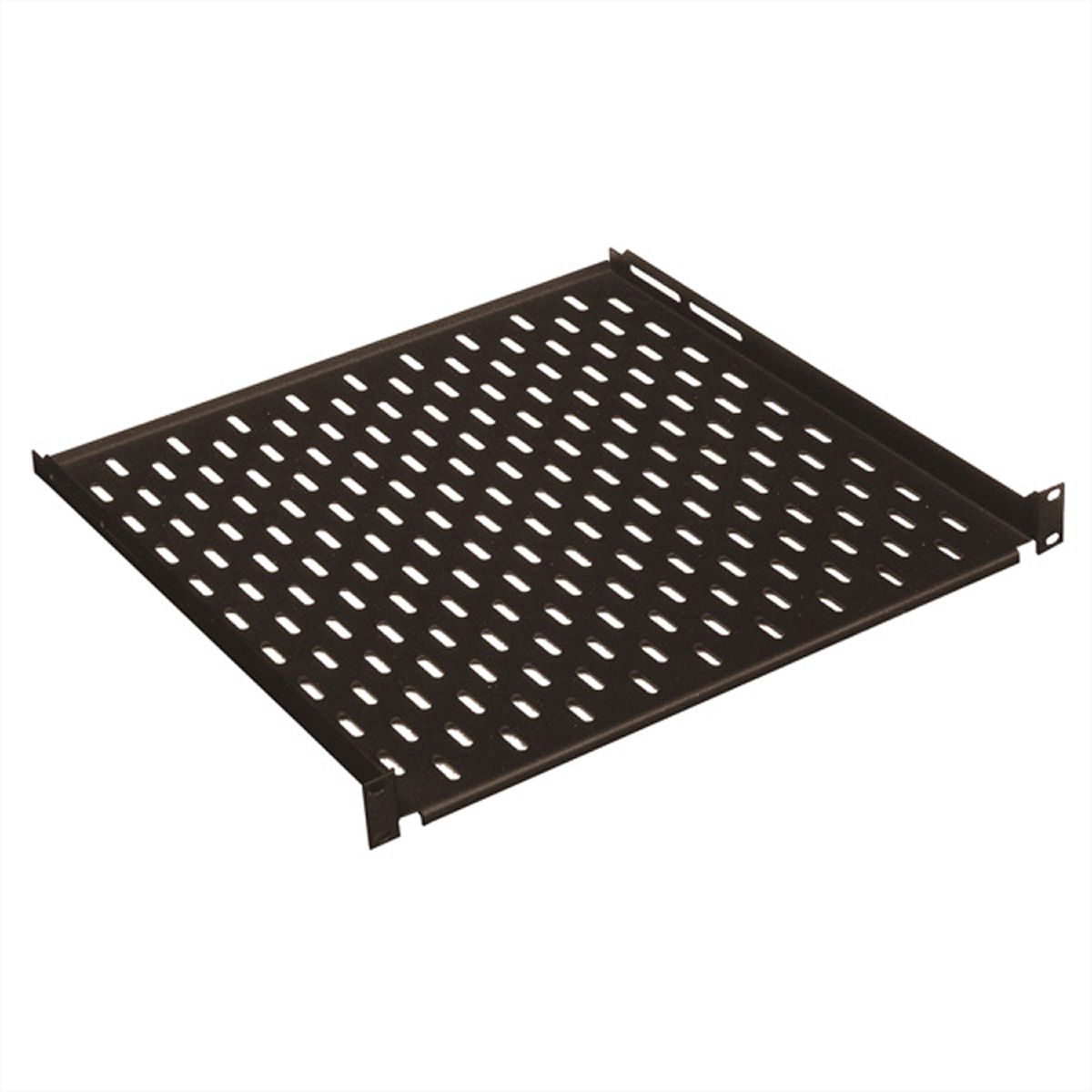 CONTEG 19"-Geräteträger schwarz 1 HE, 435 x 550 mm, max. 15kg