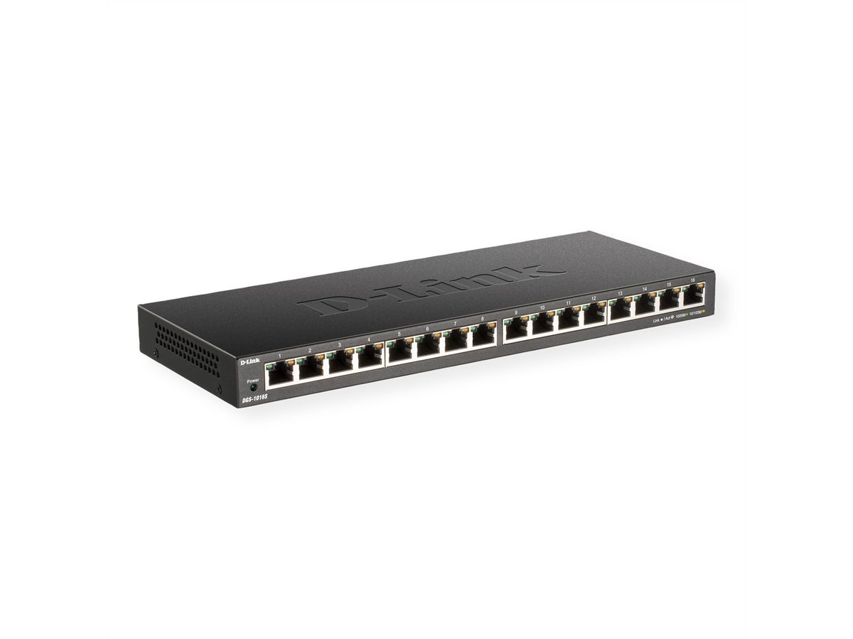 D-Link DGS-1016S/E 16-Poorts Gigabit Switch 10/100/1000Mbps Unmanaged