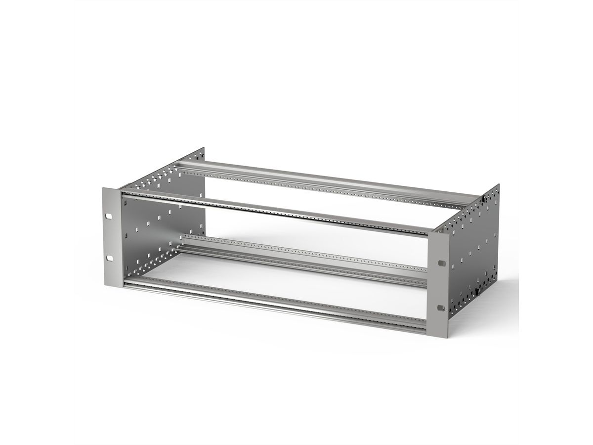 SCHROFF EuropacPRO 19" moduledrager voor DIN-verbinder, railgeleiding, 3 HE, 295 mm